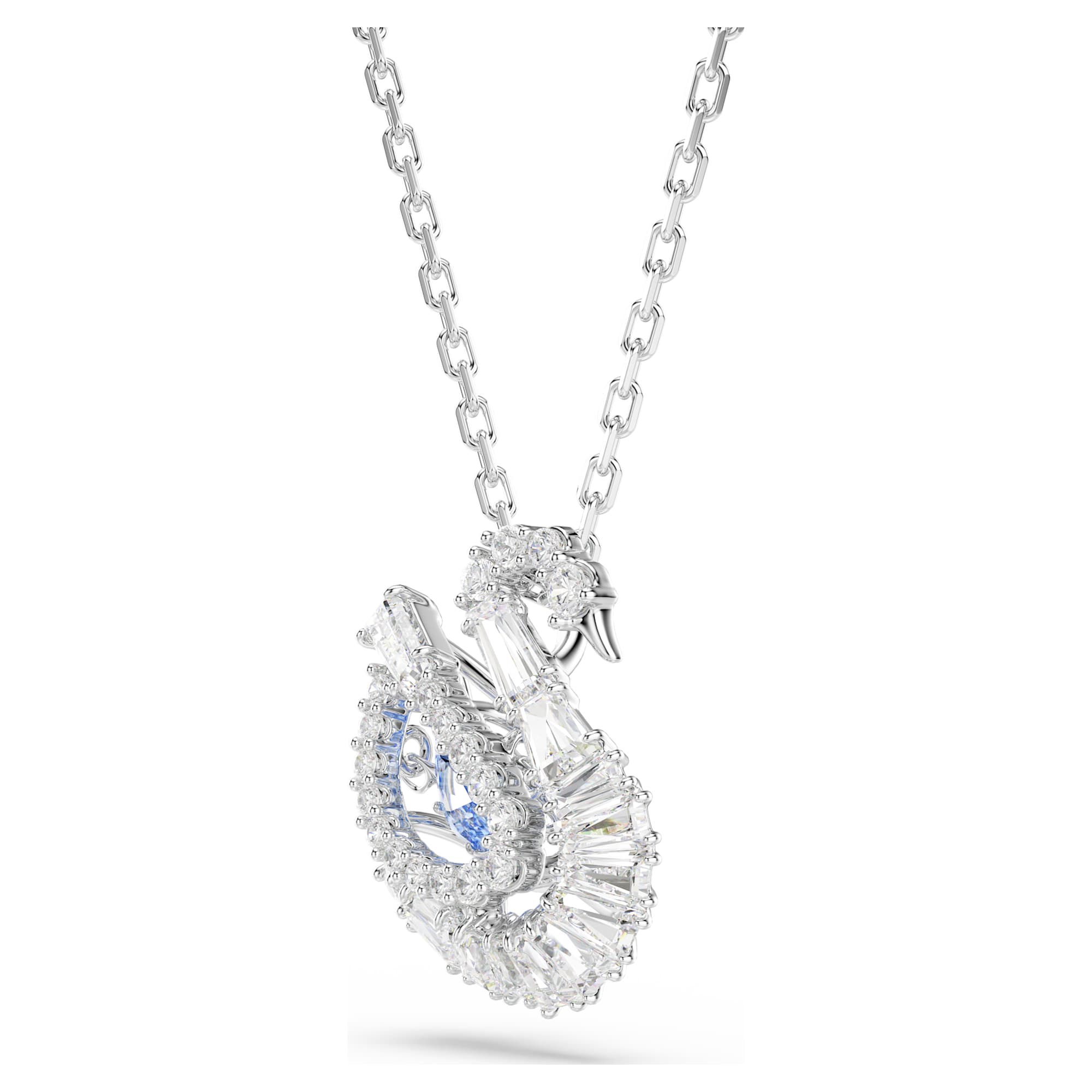 שרשרת Swan בציפוי רודיום מבריק