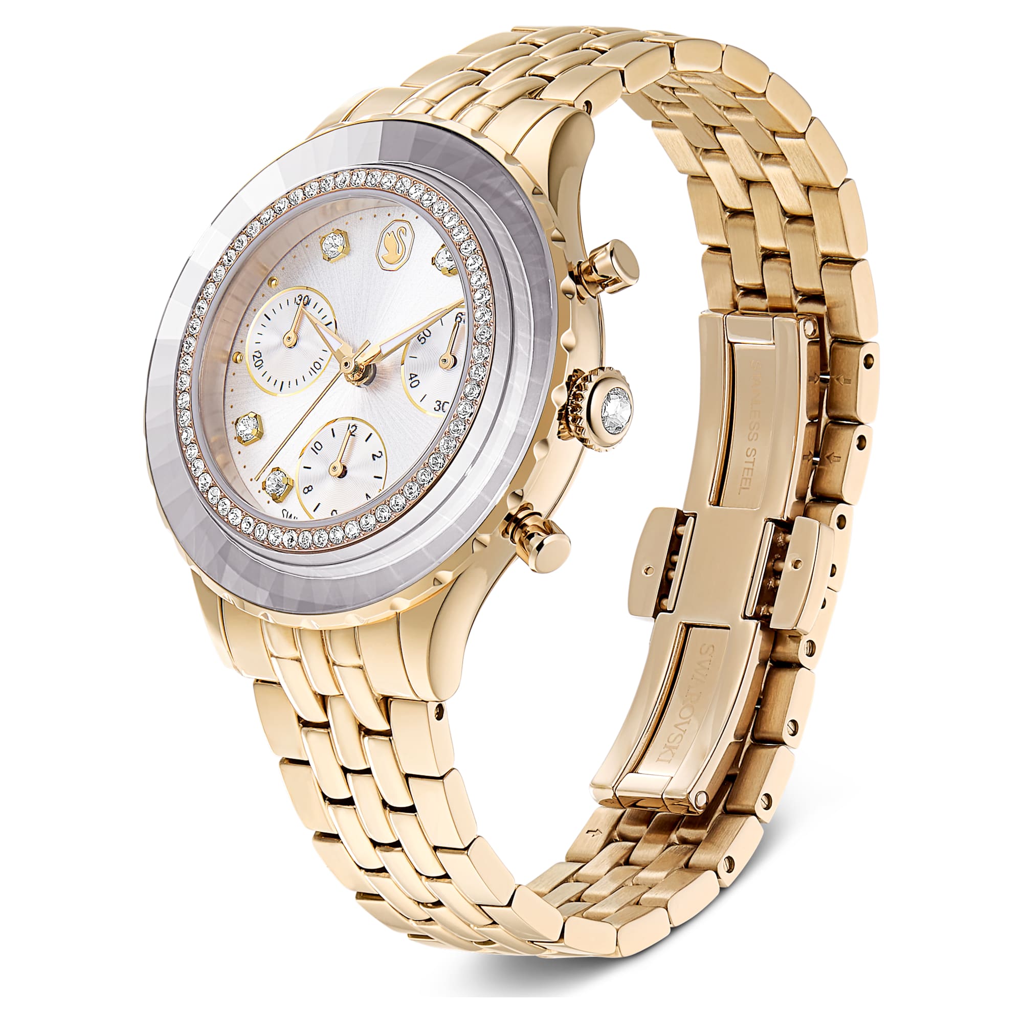 אוקטאה כרונו תוצרת שוויץ בציפוי זהב שמפנייה