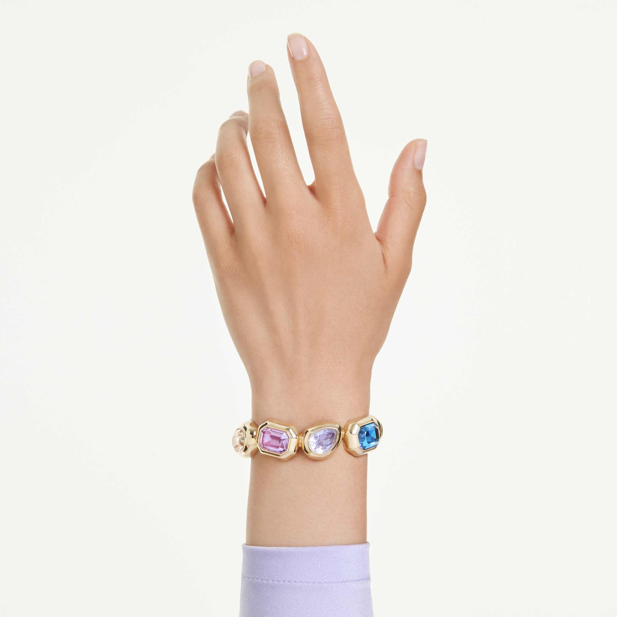 צמיד קשיח ג'מה במגוון צבעים בציפוי זהב