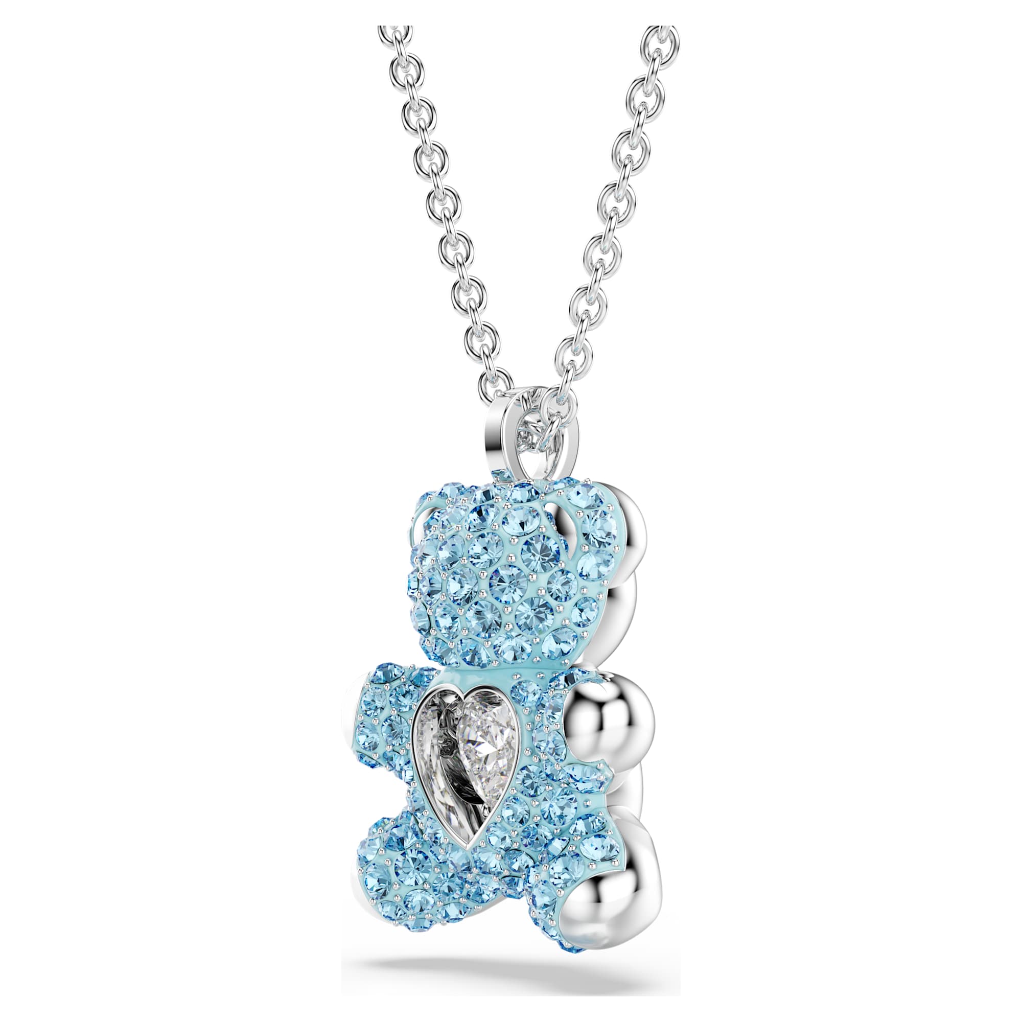 שרשרת Teddy בציפוי רודיום מבריק